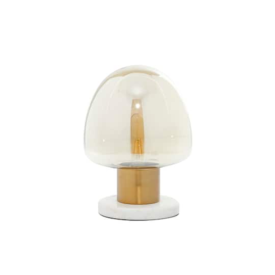 14" Gold Metal Modern Table Lamp
